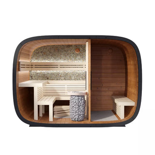Round Cube 2.4 Double 5-Person Sauna | Leil Saunas
