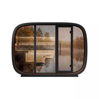 Round Cube 2.6 Double 6-Person Sauna | Leil Saunas