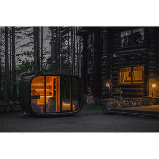Round Cube 2.4 Double 5-Person Sauna | Leil Saunas