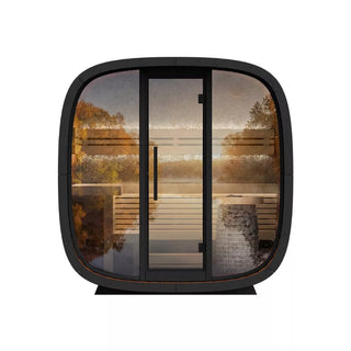 Round Cube Mini 2.4 Outdoor Sauna | Leil Saunas