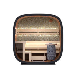 Round Cube Mini 2.0 Outdoor Sauna | Leil Saunas