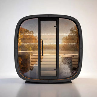 Round Cube Mini 2.4 Outdoor Sauna | Leil Saunas