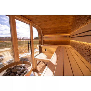 Round Cube Relax 6-Person Sauna | Leil Saunas