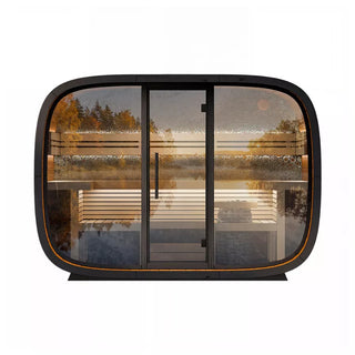 Round Cube Relax 6-Person Sauna | Leil Saunas