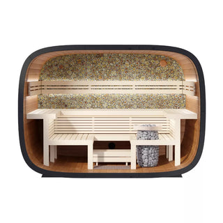 Round Cube Relax 6-Person Sauna | Leil Saunas