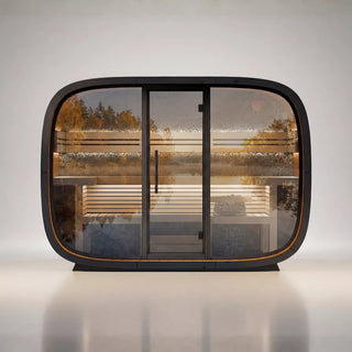 Round Cube Relax 6-Person Sauna | Leil Saunas