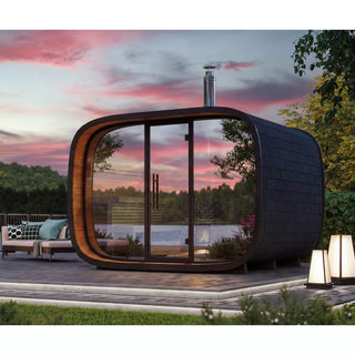 Round Cube 2.4 Single 6-8 Person Sauna | Leil Saunas
