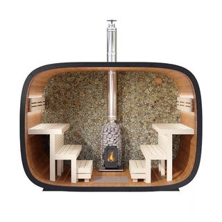 Round Cube 2.4 Single 6-8 Person Sauna | Leil Saunas