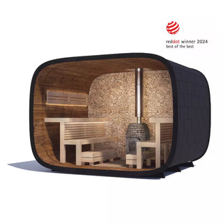 Round Cube 2.4 Single 6-8 Person Sauna | Leil Saunas