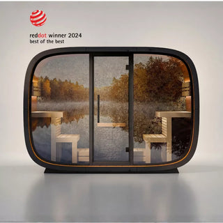 Round Cube Single 2.6 Outdoor Sauna 6-8 Person | Leil Saunas