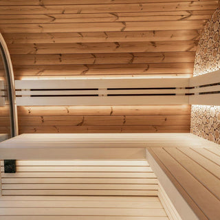 Round Cube Relax 2.6 10-Person Sauna | Leil Saunas