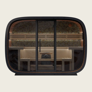 Round Cube Relax 2.6 10-Person Sauna | Leil Saunas