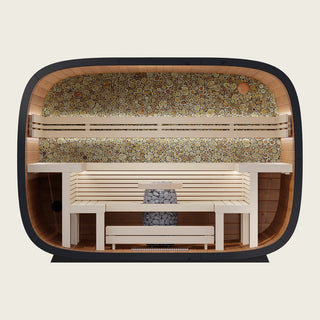 Round Cube Relax 2.6 10-Person Sauna | Leil Saunas