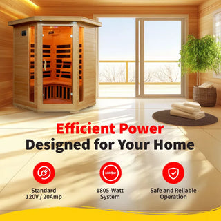 HeatWave Santa Fe 3 Person Carbon Corner Infrared Sauna