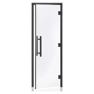 Premium ADA Black Steam Room Door w/ Clear Glass 39″ x 82 1/4″ RH