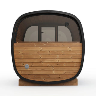 Aurora II Square Glass 3 Person Outdoor Sauna | Heritage Sauna®