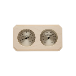 Aspen Encased Thermometer/Hygrometer C-F 10" x 5.5" | SaunaPlace
