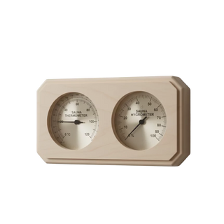 Aspen Encased Thermometer/Hygrometer C-F 10" x 5.5" | SaunaPlace