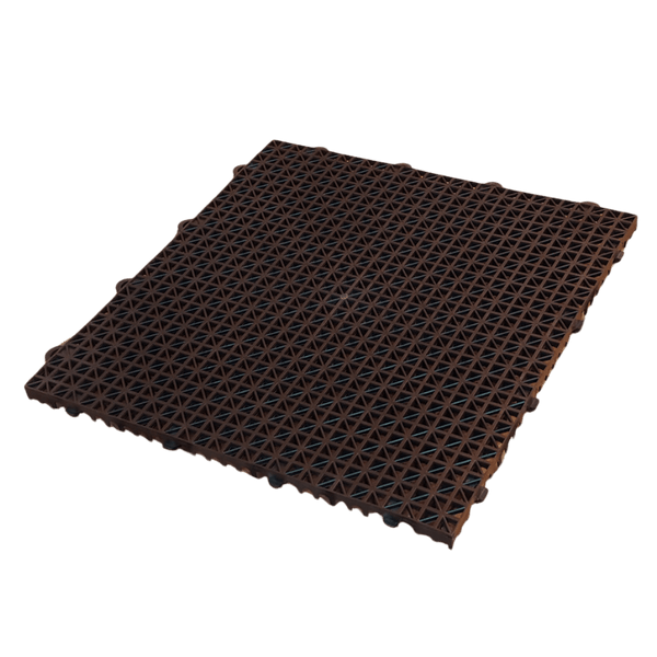 Superdek plastic non-slip floor tiles - BLACK | The Sauna Place