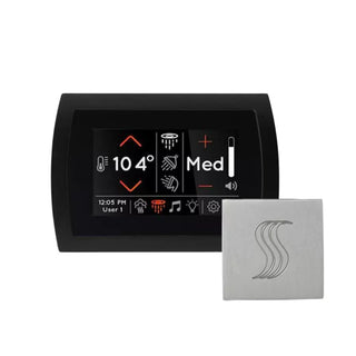 ThermaSol SignaTouch Control (Recessed, Black Trim) + Steam Head Kit (Square)