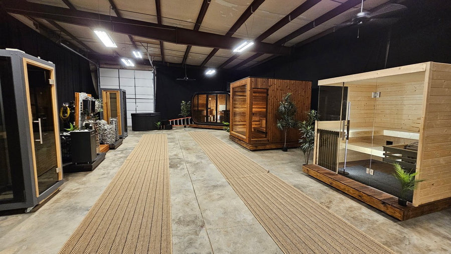 Saunas, heaters and a cold plunge on display in our Cookeville showroom