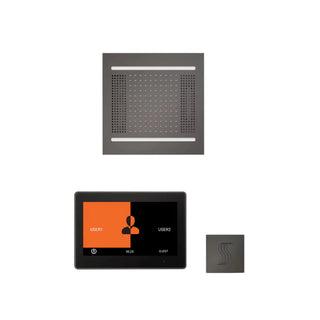 ThermaSol Wellness Steam Package - HydroVive 14 Rainhead + ThermaTouch2 10 Control + Steam Head Kit (Square)