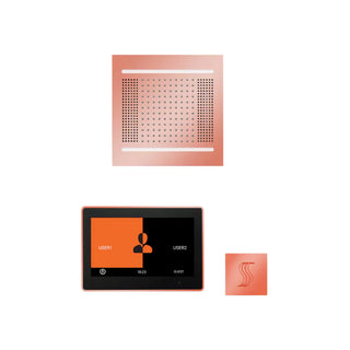 ThermaSol Wellness Steam Package - HydroVive 14 Rainhead + ThermaTouch2 10 Control + Steam Head Kit (Square)