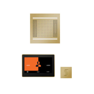 ThermaSol Wellness Steam Package - HydroVive 14 Rainhead + ThermaTouch2 10 Control + Steam Head Kit (Square)