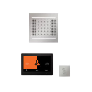 ThermaSol Wellness Steam Package - HydroVive 14 Rainhead + ThermaTouch2 10 Control + Steam Head Kit (Square)