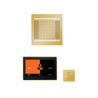 ThermaSol Wellness Steam Package - HydroVive 14 Rainhead + ThermaTouch2 10 Control + Steam Head Kit (Square)