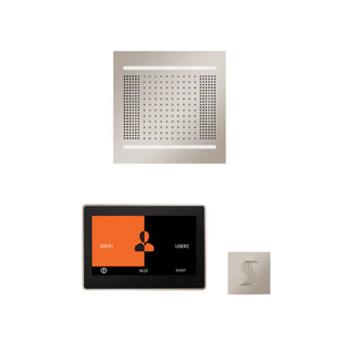 ThermaSol Wellness Steam Package - HydroVive 14 Rainhead + ThermaTouch2 10 Control + Steam Head Kit (Square)