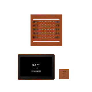 ThermaSol Wellness Steam Package - HydroVive 14 Rainhead + ThermaTouch2 15 Control + Steam Head Kit (Square)