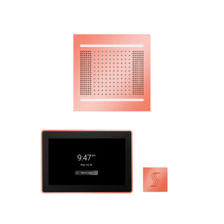 ThermaSol Wellness Steam Package - HydroVive 14 Rainhead + ThermaTouch2 15 Control + Steam Head Kit (Square)