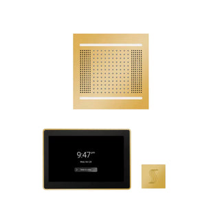 ThermaSol Wellness Steam Package - HydroVive 14 Rainhead + ThermaTouch2 15 Control + Steam Head Kit (Square)