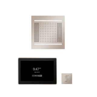 ThermaSol Wellness Steam Package - HydroVive 14 Rainhead + ThermaTouch2 15 Control + Steam Head Kit (Square)