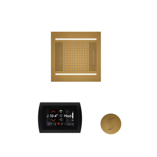 ThermaSol Wellness Steam Package - HydroVive 14 Rainhead + SignaTouch Control (Wall Mount) + Steam Head Kit (Round)