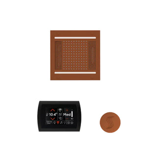 ThermaSol Wellness Steam Package - HydroVive 14 Rainhead + SignaTouch Control (Wall Mount) + Steam Head Kit (Round)