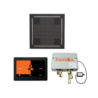 ThermaSol Wellness Shower Package - HydroVive 18 Rainhead + ThermaTouch2 10 Control + Digital Shower Valve