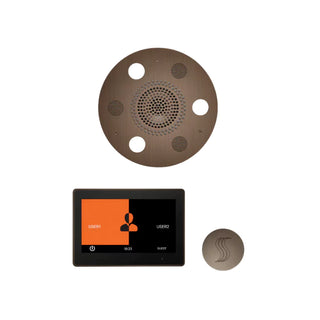 ThermaSol Wellness Steam Package - Serenity Advanced Rainhead (Round) + ThermaTouch2 10 Control + Steam Head Kit (Round)