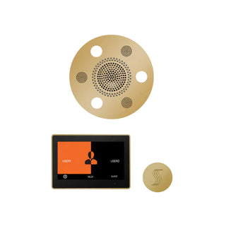 ThermaSol Wellness Steam Package - Serenity Advanced Rainhead (Round) + ThermaTouch2 10 Control + Steam Head Kit (Round)
