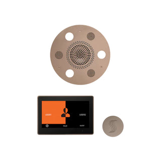 ThermaSol Wellness Steam Package - Serenity Advanced Rainhead (Round) + ThermaTouch2 10 Control + Steam Head Kit (Round)